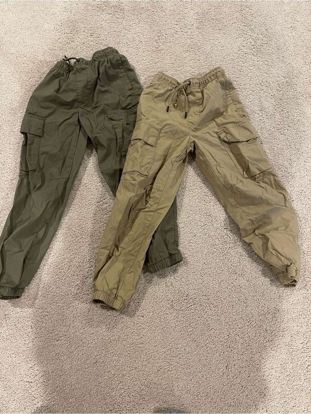 Boy’s Old Navy Baggy Cargo Joggers - Olive Green & Khaki